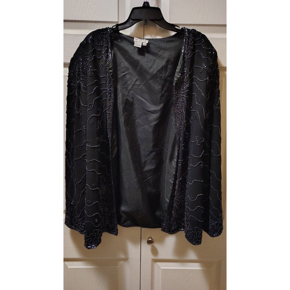 Vintage JMD New York Vintage Silk Beaded Evening Jacket‎ 2X